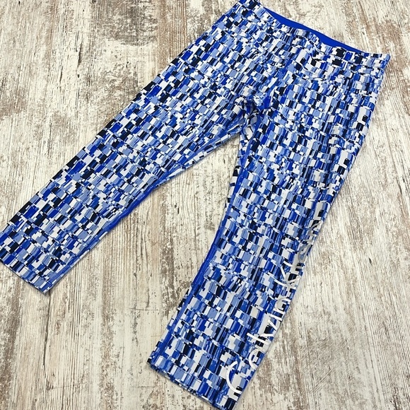 CALVIN KLEIN NWT Blue Performance Wick Compression Athletic Leggings Size Small - Picture 6 of 9